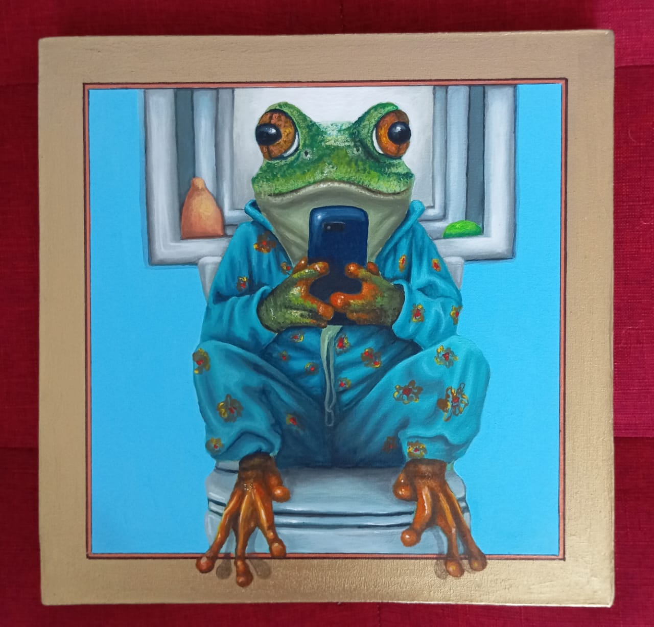 Frog on Phone